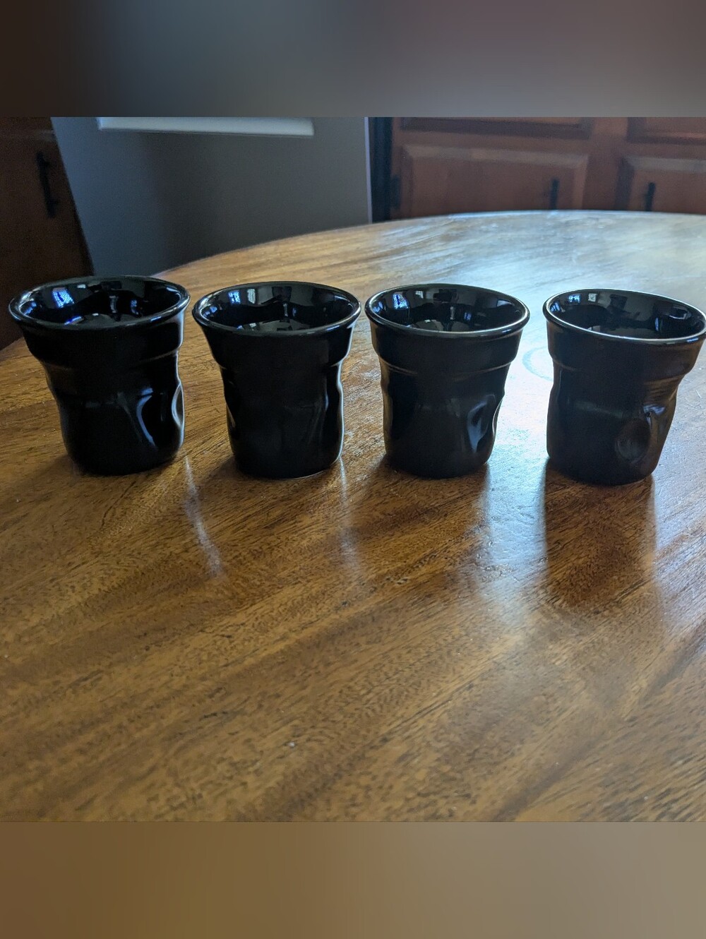 Bialetti Black Ceramic Espresso Shot Glasses - Set of 4